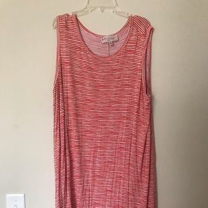 Orange Striped tanktop dress
